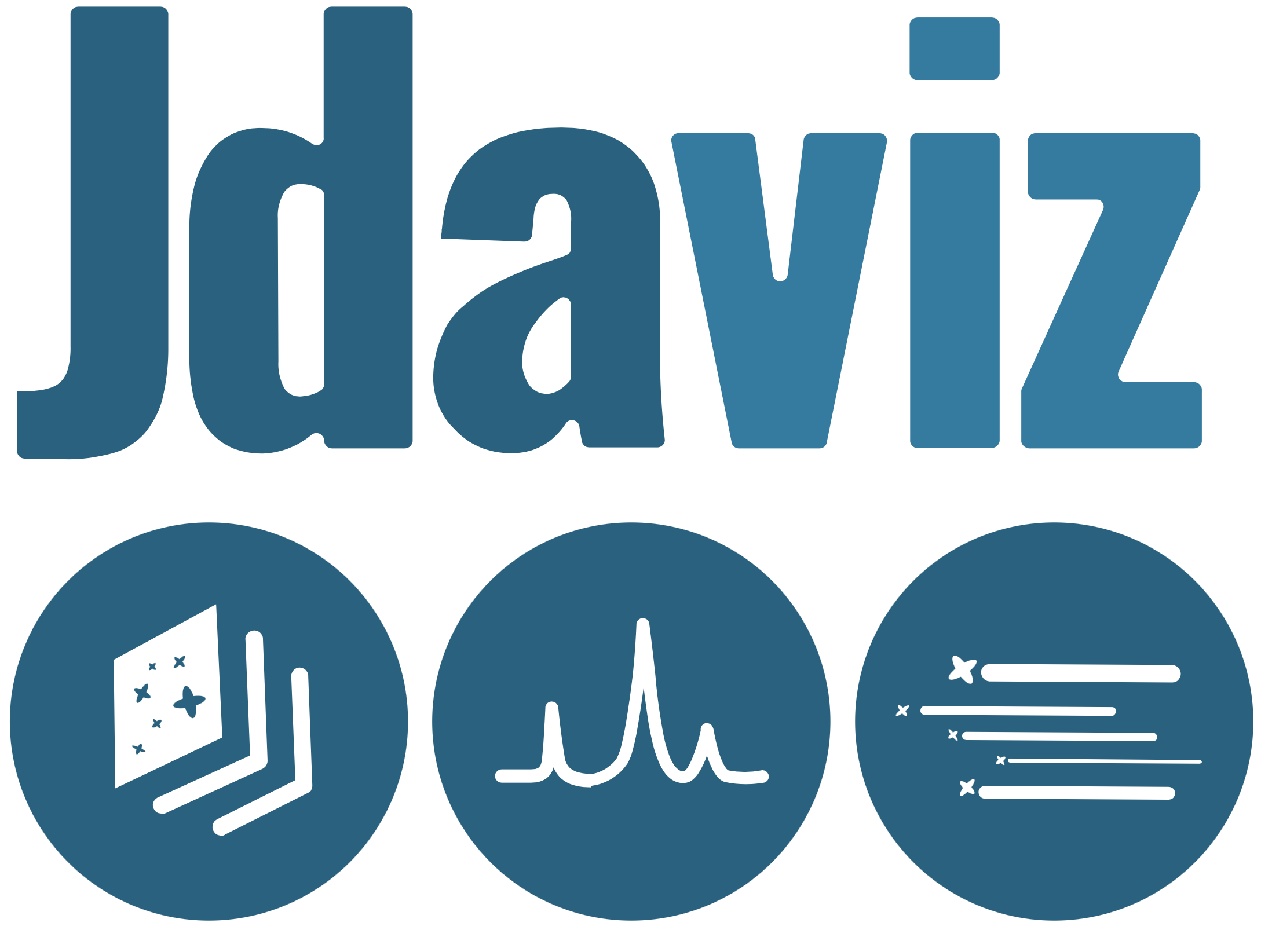 The main Jdaviz logo, which includes icons from some its sub-configurations