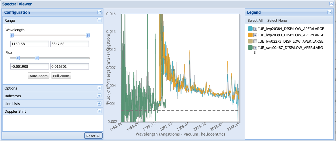 Spectral Viewer window
